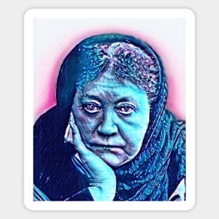Helena Blavatsky Snowy Portrait | Helena Blavatsky Artwork 13 Sticker